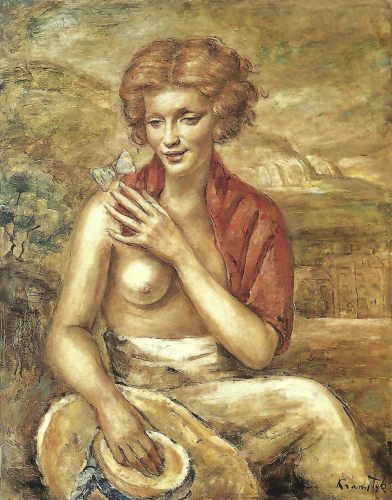 Femme au papillon